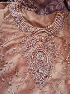 Elegant Beige garara Kameez Suit