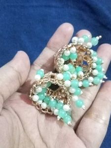 Mirror Jhumka Earrings