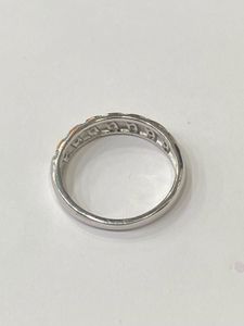 925 Rose Gold &amp; Silver Twisted AD Ring
