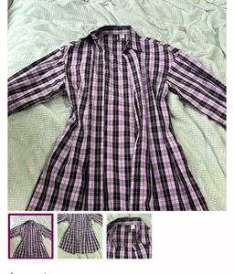 H&M PURPLE PLAID DRESS
