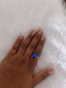 Blue Stone Gold Ring