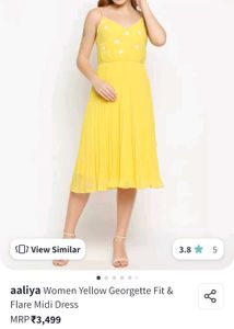 Aaliya Sunshine Yellow Embellished Dress