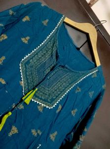 Sea🌊 Blue Anarkali Kurti For 44 Bust