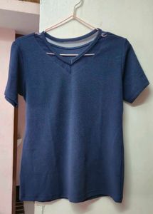 Blue V-Neck T-Shirt