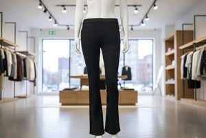 Black Flared Denim Jeans