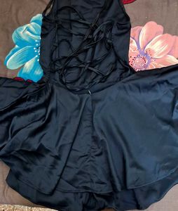 Solid Color Cowl Neck Cross Spaghetti Strap Backle