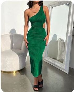 Green Cutout Midi Dress