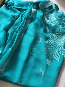 New Sky Blue Saree