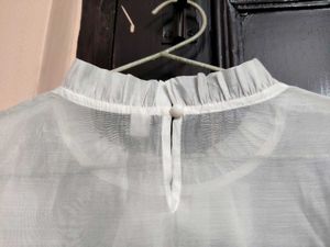 Organza Transparent White Top