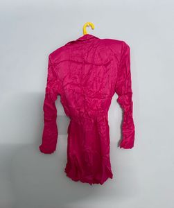 Zara M Size Satin Wrapped Dress