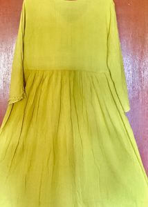 Yellow Embroidered Kurta