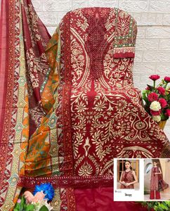 Unstitched Pakistani Patchwork Suit