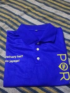 Porter Blue Polo Shirt-L