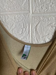 Gold Midi Slip Dress