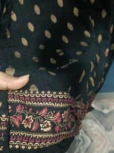 Black Polka Dot Embroidered Tunic