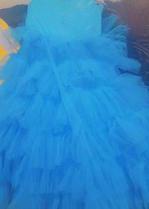 Blue Sequin &amp; Tulle Party Dress