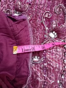 lengha saree with attached palla beautiful work