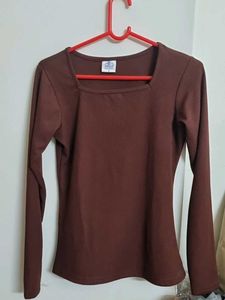 Brown Long Sleeve Top