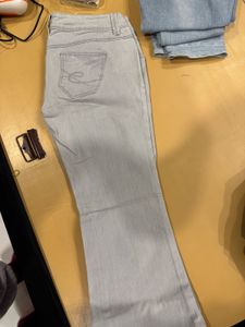 Belbottom Grey Jeans For 30 Waist