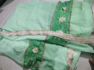 Sparkling Pearl Border Saree