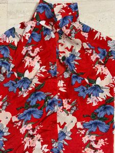 Red Floral Shirt