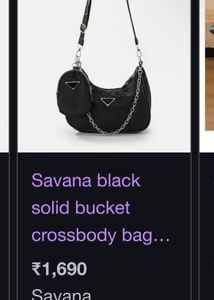 Prada And Savana Black Dupe Sling Bag