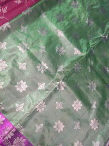 Green &amp; Purple Art Silk Saree