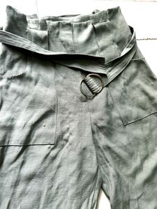 Olive Green Belted Pants