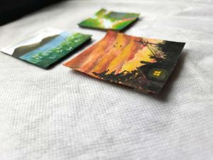 3 Mini Paintings Set For Decoration