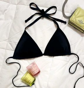 Pink Striped Bandeau Bikini Top