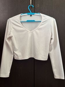 White Long Sleeve Top