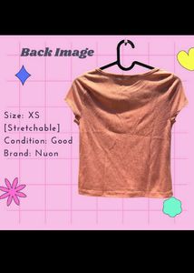 Peach Crop Top