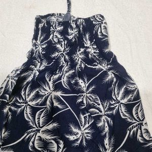 Palm Print Mini Sundress