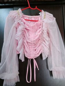 Pink Ruffle Top