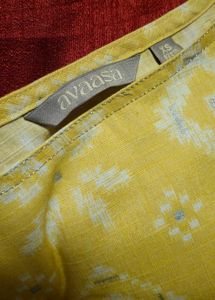 Avaasa Yellow Printed Kurta