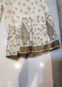 Biba Off White Golden Print Pallazo