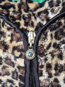Leopard Print Zip-Up Hoodie