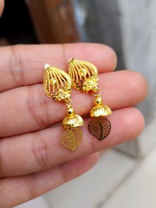 Golden Jhumka Earrings