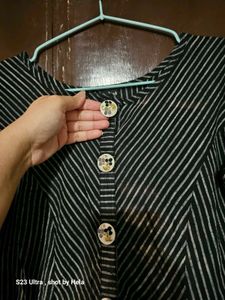 Striped Button-Down Midi Dress fits (32-34)