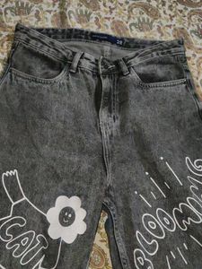 Painted Graphic Jeans