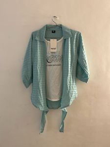 Cute Blue Jacket with attached top