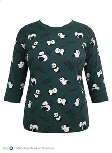 Cute Panda Print Top