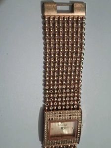 Guess Gold Beaded Bracelet Watch