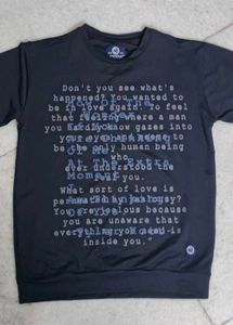 Quote Print Long Sleeve Tee