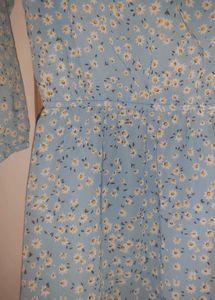 Blue Floral Midi Dress