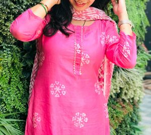 Pink Silk Suit
