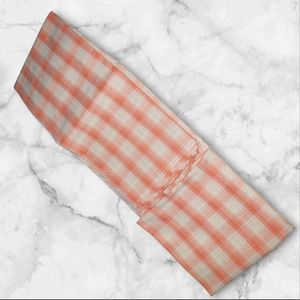 Peach Plaid Cotton Fabric