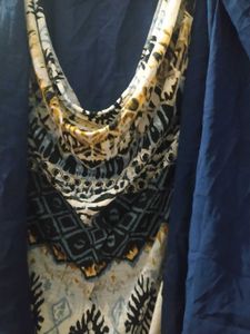 Patterned Dress with Cardigan