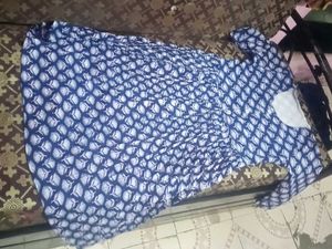Blue Printed Dress