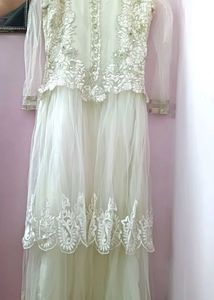 Elegant White Embroidered Dress